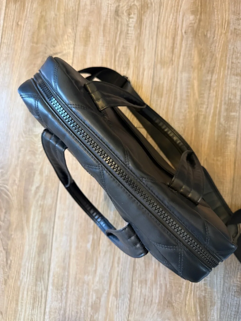 Max Studio Diamond Quilter Faux Leather Laptop Bag